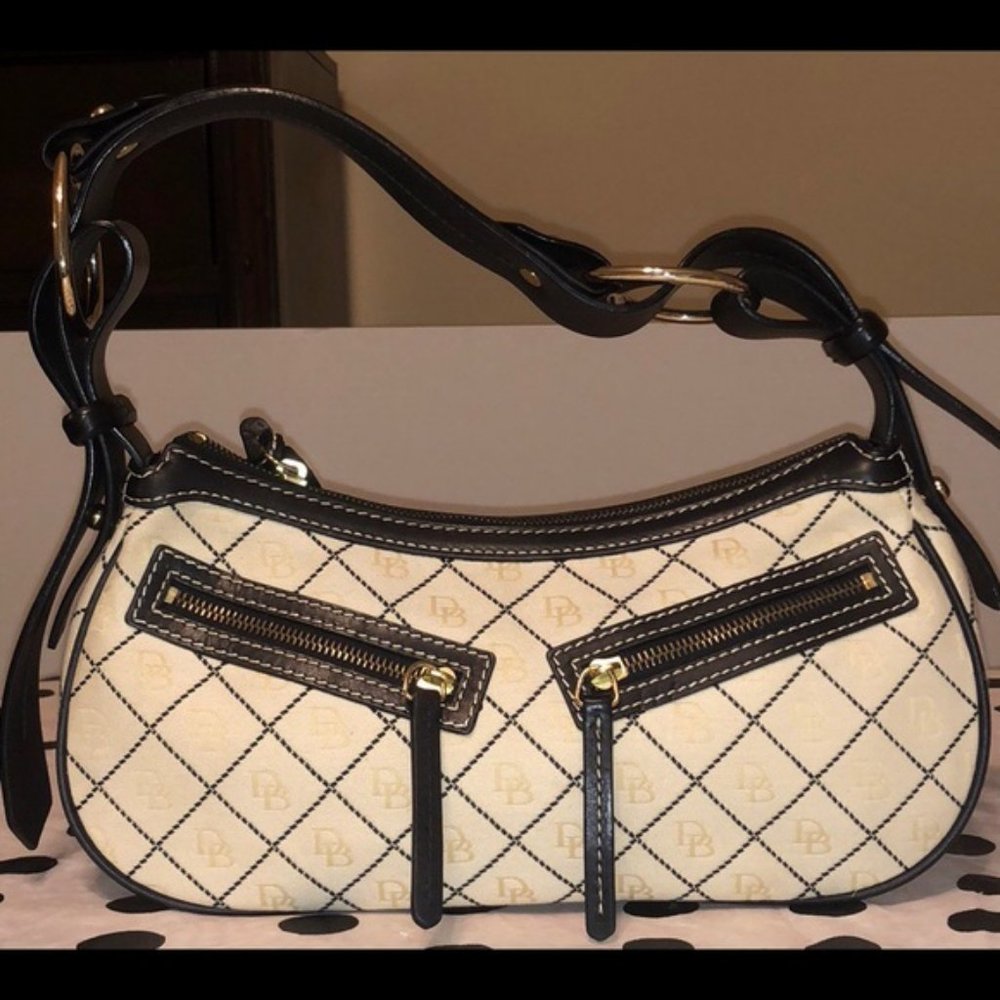 Dooney & Bourke Signature Canvas and Leather Bag